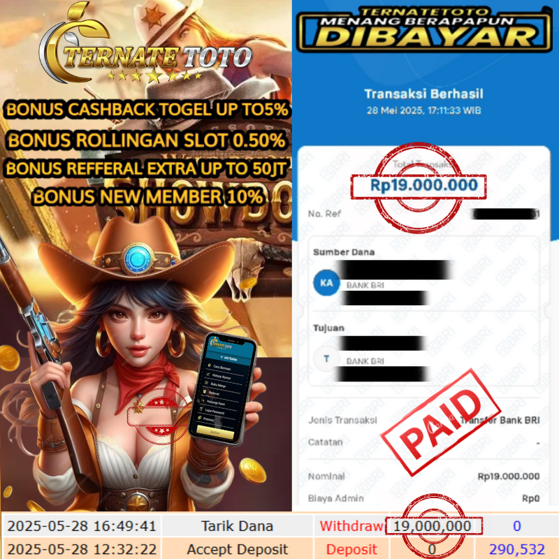 TERNATETOTO - MENANG WILD BOUNTY SHOWDOWN  Rp.19,000,000